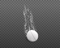 Dissolving effervescent tablet vector