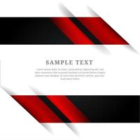 Red and black slashes on white and space for text vector