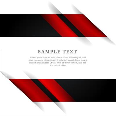 Red and black slashes on white and space for text