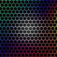 Rainbow hexagon pattern vector