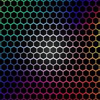 Rainbow hexagon pattern vector