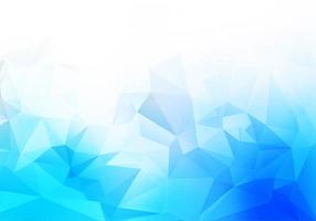 Blue white low poly triangle shapes background vector