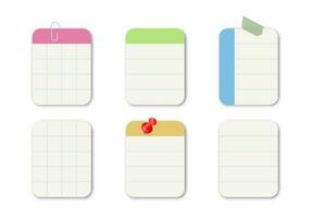 Set of blank notepads templates vector