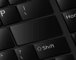 Black keyboard button close-up vector