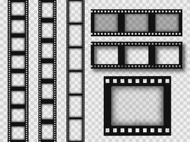 tiras de película retro surtidas de 35 mm vector