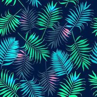 Tropical palm leaves pattern vector