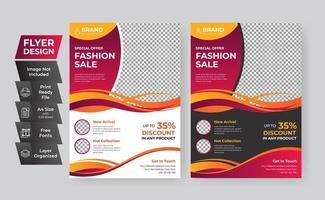 Flyer template set for fashion sale  vector