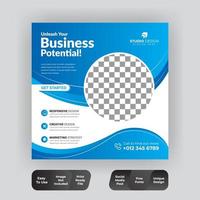 Business square social media post banner template  vector