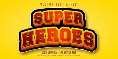 texto de superhéroes vector