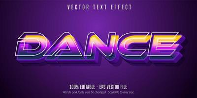 Dance text with outlines