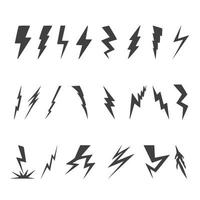 Lightning Icons with Various Shapes vector