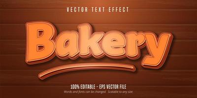 estilo de pastelería de texto de panadería vector