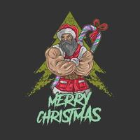 Santa Claus with big muscles