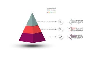 Pyramid layer business presentation design  vector