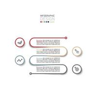 4 step modern curved business timeline infographic  vector