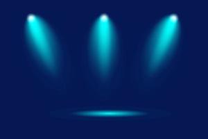 Dark blue stage lights vector