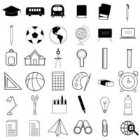 Back to school icon set vector