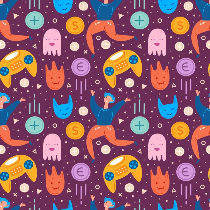 Video Game Pattern Vector Art, Icons, and Graphics for Free Download