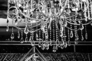 A glass chandelier photo