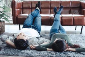Young couple relaxing  photo