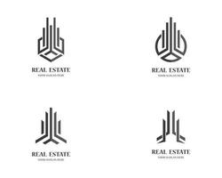 conjunto de logotipo de icono inmobiliario vector
