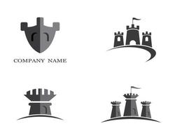 Castle Symbol Icon Set vector