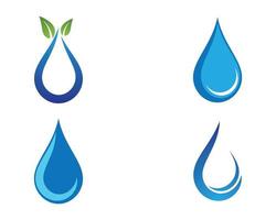 conjunto de logotipo de gota de agua
