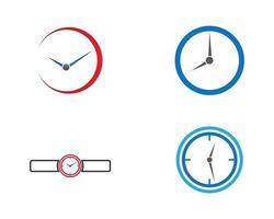 conjunto de logotipo de icono de reloj vector