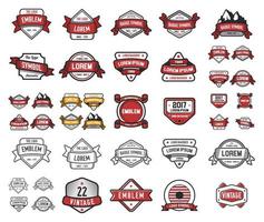 Set of Custom Emblems and Badges   vector