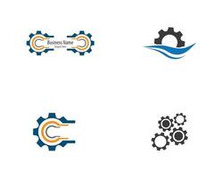 Gear technology logo icon set