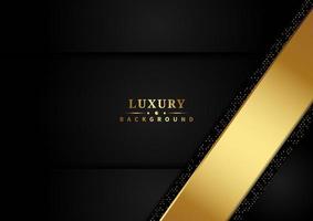 Luxury overlapping layer on black background vector