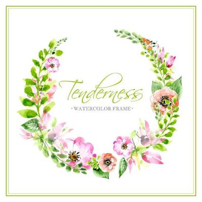 Tender Pastel Floral Wreath