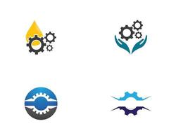 Gear machinery icon set vector