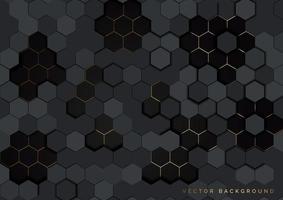 patrón hexagonal geométrico gris vector