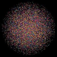Explosion of colourful dots  vector