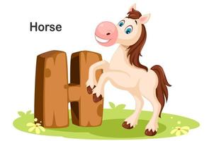 h para caballo vector