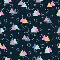 Pastel triangle and circles vector