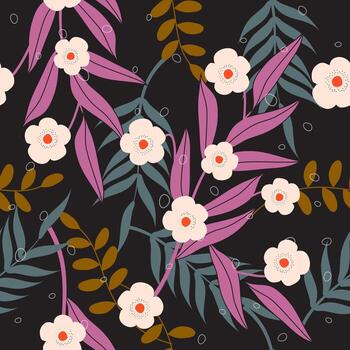 Chic flower pattern vector