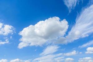 Cirrus and cumulus clouds  photo