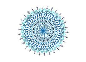 patrón de círculo mandala árabe azul vector