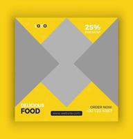 Stylish Food Banner Social Media vector