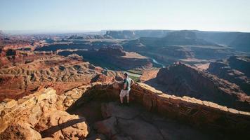 Man overlooking Grand Canyon photo