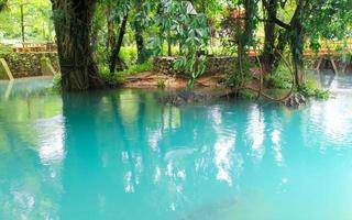 Blue water in park photo