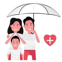 Family life insurance  vector
