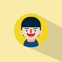 Young Boy Laugh Face Expression vector