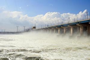 Reset of water at hydroelectric power station photo