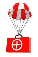 Parachute with First Aid Case on a white