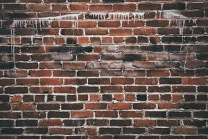 Brown brick wall photo