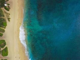 Aerial photography of tropical seashore photo