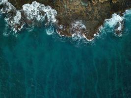 Bird's eye view of seashore photo